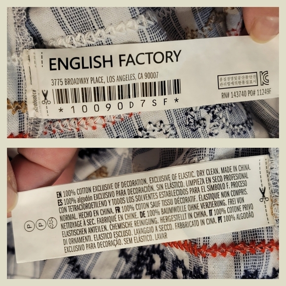 NWT English Cotton Factory A-Line Embroidered Dress - M - Picture 10 of 11